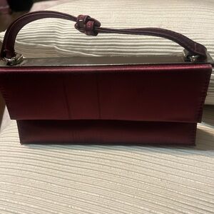 Burgundy Clutch Wristlet Sophisticated Design